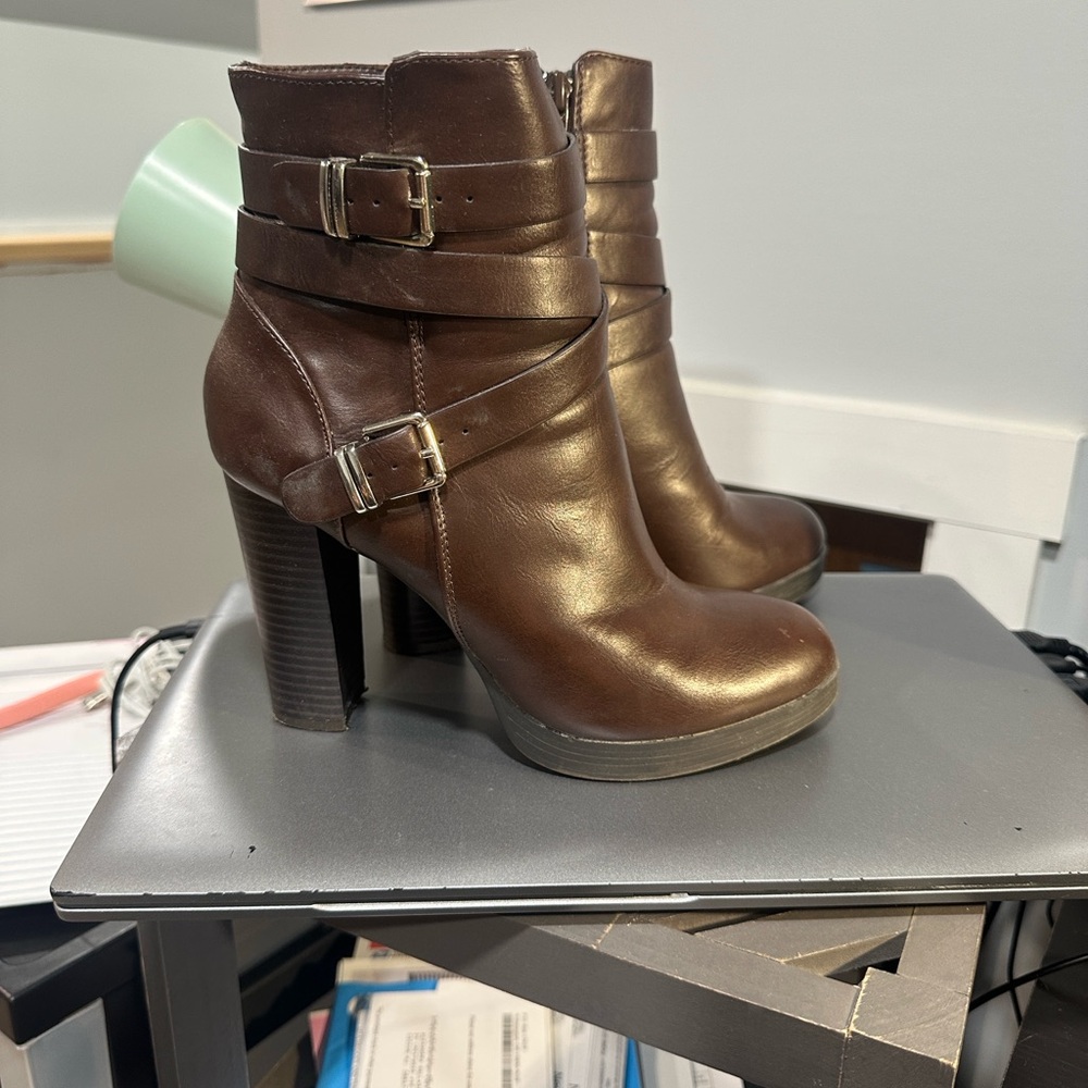 Forever 21 Dark Brown Heeled Boots